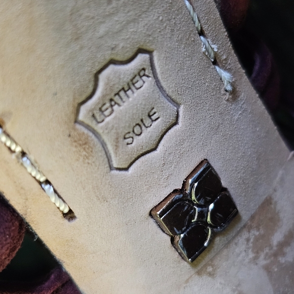 BCBGMaxAzria Burgundy Strappy Heels Women's Size 6B - Picture 12 of 12